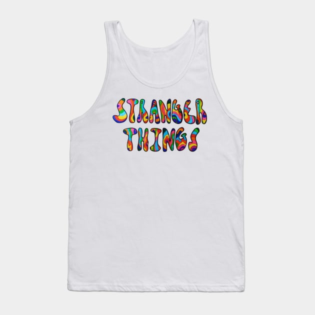 Stranger Things 80s Theme Tank Top by aznugent
